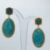 Turquoize Arizona zirconium boucles oreilles